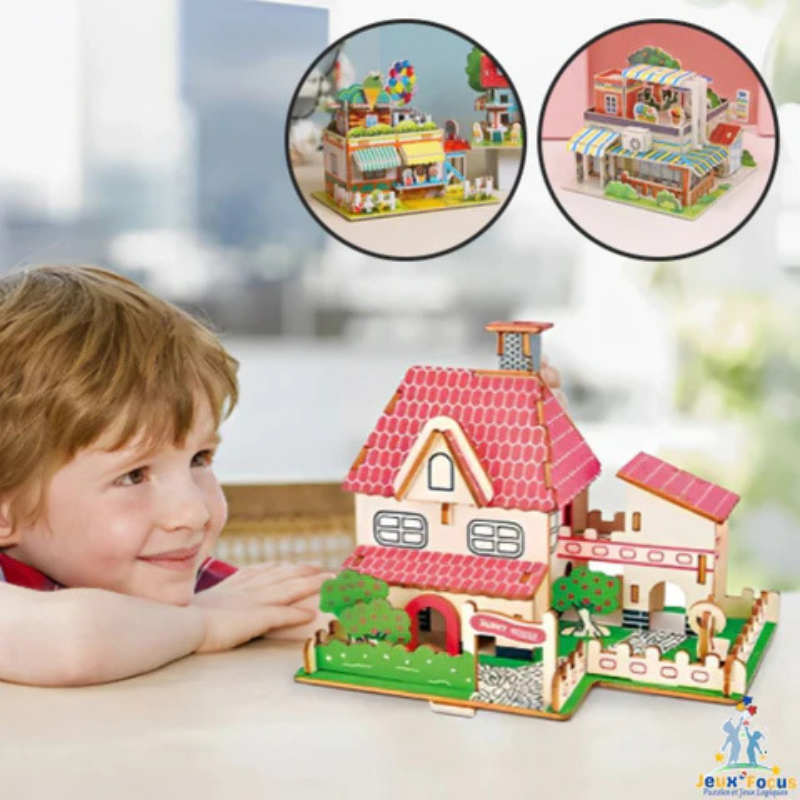 Puzzle 3D –منزل ثلاثي الأبعاد عالم من الإبداع